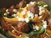 Photo de la Recette: Linguines con Polpette (avec boulettes de viande)