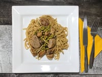Photo de la Recette: Linguini Porc et Saucisses