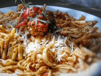 Photo de la Recette: Linguinis au Homard, Noix de Saint-Jacques, Parmigiano Reggiano & Vin Blanc