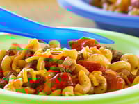 Photo de la Recette: Macaroni au Boeuf, aux Tomates et au Fromage Vite Fait