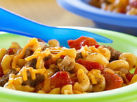 Photo de la Recette: Macaroni au Boeuf, aux Tomates et au Fromage Vite Fait