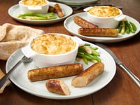 Photo de la Recette: Macaroni au Fromage Gratiné avec Saucisse de Porc et Cheddar