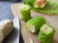 Photo de la Recette: Maki Chou Vert Écrasé de Pomme de Terre et Crevettes