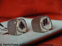 Photo de la Recette: Makis Cacaotés à la Mousse de Lemon curd, Gelée de Cassis