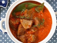 Photo de la Recette: Mijotée D'agneau en Sauce Tomate, Riz Basmati