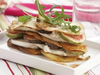 Photo de la Recette: Millefeuille de Pommes de Terre Figues et Fromage de Chèvre