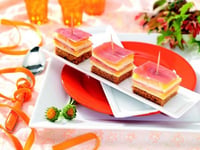 Photo de la Recette: Millefeuille Sucré Salé à la Mangue et à la Tomme de Savoie