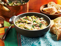 Photo de la Recette: Minestrone Blanc au Poulet Rôti