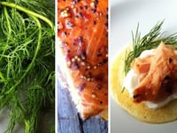 Photo de la Recette: Mini-pancakes, Saumon Fumé, Yogourt Grec et Aneth