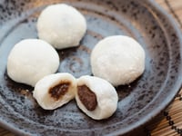 Photo de la Recette: Mochi aux Haricots Rouges, Cacahuète et Chocolat