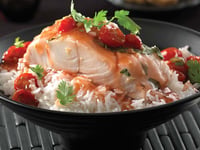 Photo de la Recette: Morue à la Vapeur et Tomates au Gingembre