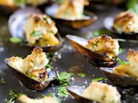 Photo de la Recette: Moules Farcies au Beurre D'amandes