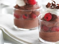 Photo de la Recette: MOUSSE AU CHOCOLAT ET AUX FRAMBOISES