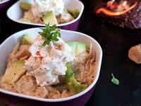 Photo de la Recette: Mousse D'avocat au Thon, Raifort et Ricotta