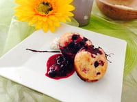 Photo de la Recette: Muffin aux Bleuets avec Coulis