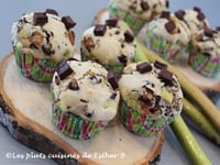 Photo de la Recette: Muffins à la Rhubarbe et Chocolat