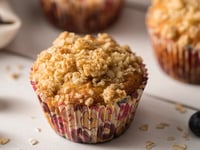 Photo de la Recette: Muffins à L'avoine, au Gingembre et aux Bleuets