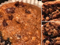 Photo de la Recette: Muffins à L'avoine, Bleuets et Chocolat