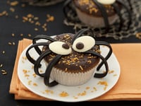 Photo de la Recette: Muffins Araignée D’Halloween