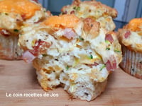 Photo de la Recette: MUFFINS AU JAMBON ET CHEDDAR