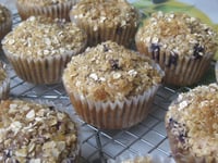 Photo de la Recette: Muffins Blé, Avoine et Bleuets