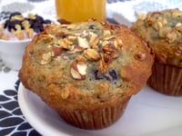 Photo de la Recette: Muffins Bleuets et Granola