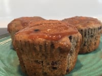 Photo de la Recette: Muffins Pommes, Bleuets et Caramel