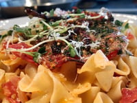 Photo de la Recette: Nouilles aux Oeufs, Chorizo et Tomates