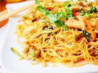 Photo de la Recette: Nouilles Chinoises au Poulet & aux Légumes