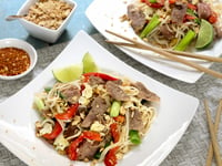 Photo de la Recette: Nouilles Sautées à la Thaïlandaise (Pad Thai) au Canard