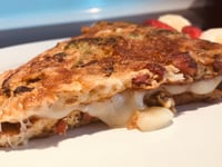 Photo de la Recette: Omelette aux Légumes et Jambon Gratiné