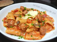 Photo de la Recette: ONE POT PASTA DE SAUCISSES ET CHAMPIGNONS