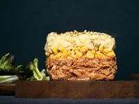 Photo de la Recette: Pâté Chinois au Poulet BBQ Effiloché