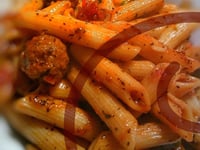 Photo de la Recette: Pâtes à la Saucisse iItalienne (forte/douce)