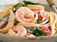 Photo de la Recette: Pâtes aux Crevettes en Amour
