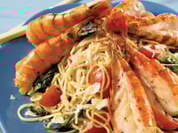 Photo de la Recette: PÂTES AUX CREVETTES ÉPICÉES ET À LA CITRONNELLE