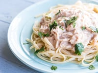 Photo de la Recette: Pâtes Sans Gluten au Poulet aux Champignons et Bacon