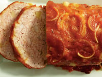 Photo de la Recette: Pain de Viande au Fromage Brick et aux Pommes