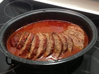 Photo de la Recette: PAIN DE VIANDE AUX TOMATES FACILE ET DÉLICIEUX