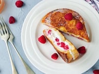 Photo de la Recette: Pain Perdu Farci aux Framboises et à la Ricotta