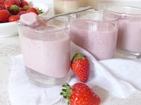 Photo de la Recette: Pannacotta Légère de Fraises au Lait de Riz