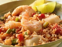 Photo de la Recette: Papillotes de Jambalaya aux Fruits de Mer Grillés