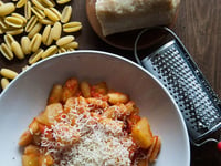 Photo de la Recette: PASTA E PATATE ROSSA