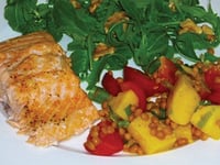 Photo de la Recette: Pavé de Saumon et Salsa de Mangue