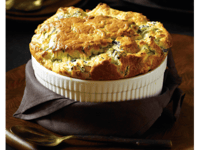 Photo de la Recette: SOUFFLÉ INFAILLIBLE AU CHEDDAR ET AUX ÉPINARDS