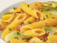 Photo de la Recette: Penne Rigate avec Artichauts Braisés et Saucisse