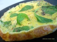 Photo de la Recette: Petite Omelette aux Pousses D'épinards