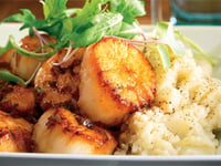 Photo de la Recette: Pétoncles Sautés Sauce aux Échalotes et au Vin Blanc