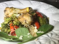 Photo de la Recette: Pilons de Poulet Vermicelles et Légumes
