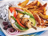 Photo de la Recette: Pitas Souvlaki au Poulet